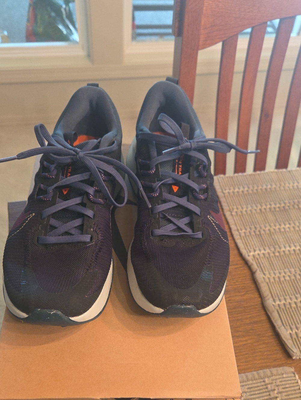 Nike Black and Purple Women's Athletic Shoes JUNIPER TRAIL